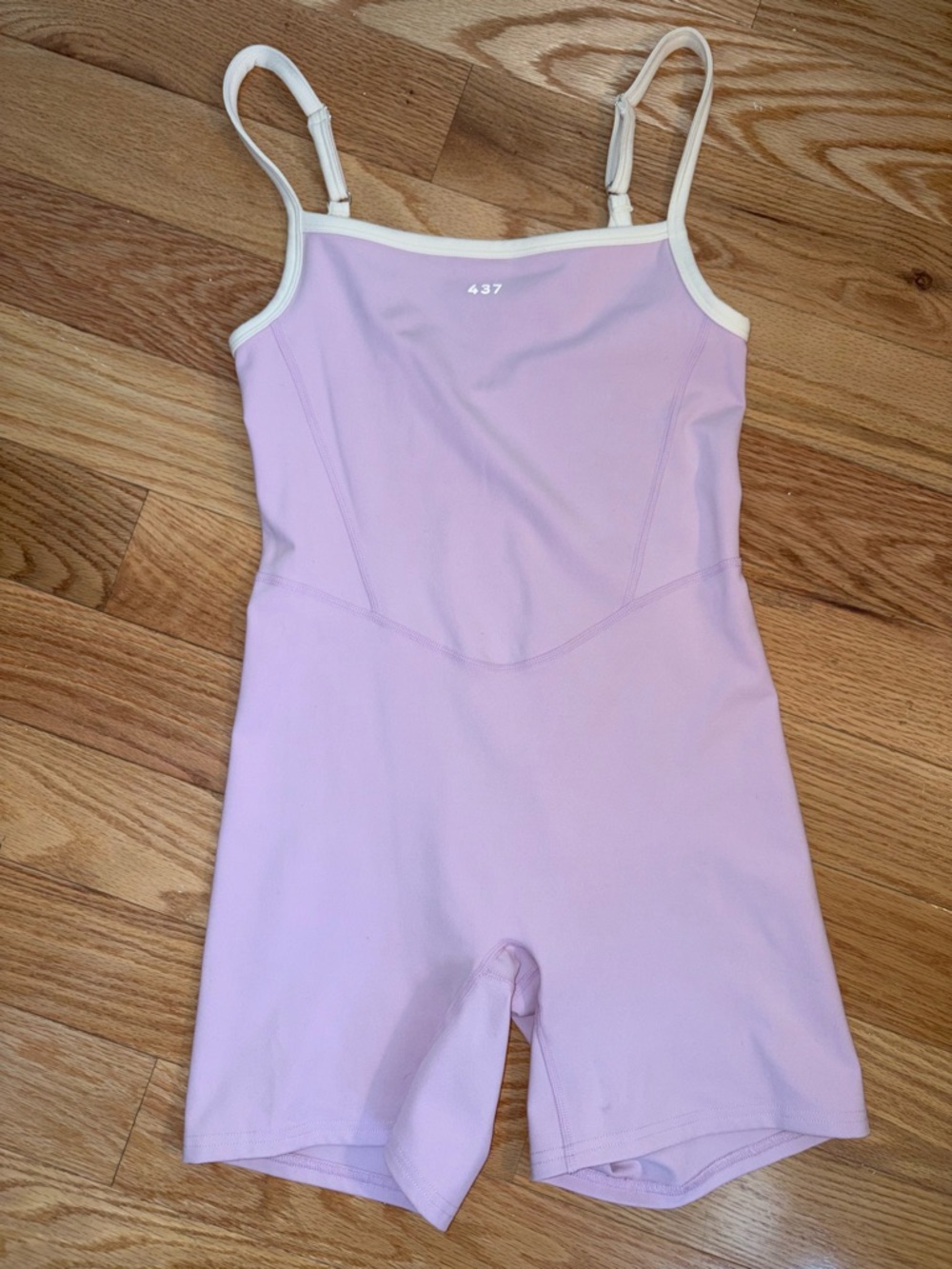 EUC 437 The Onesie + Wrap Top, parfait & cream, medium - Picture 2 of 5
